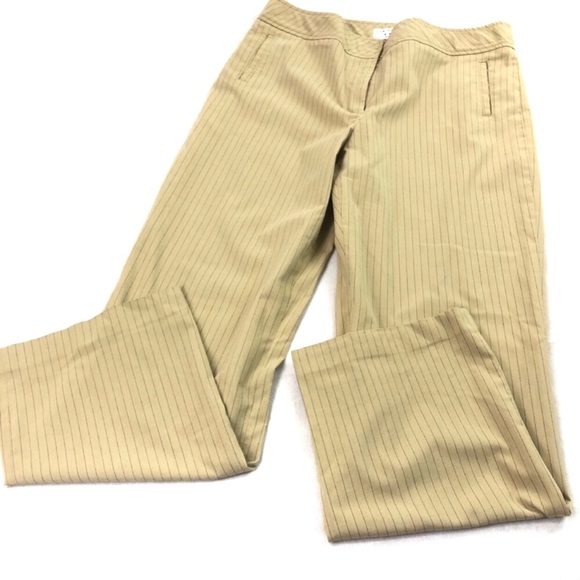 Covington Stretch Slacks Dress Pants Tan Stripe 14 - Picture 1 of 6